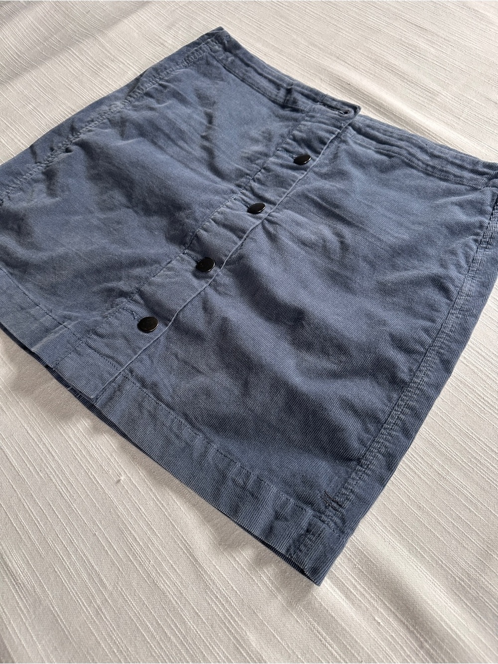 TOAD&CO Cruiser Corduroy Button Front Mini Skirt Blue | 6